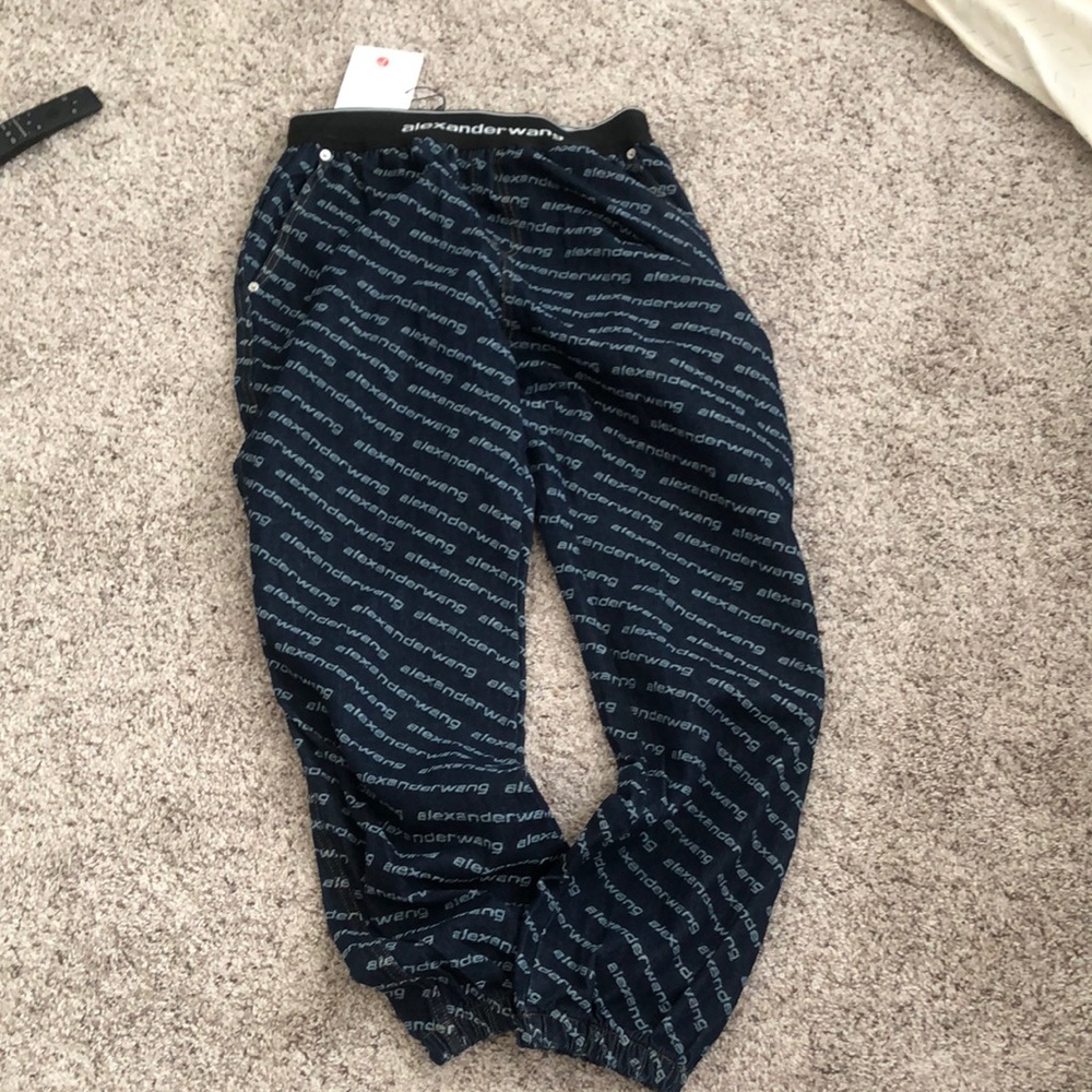 designer denim jogger pants